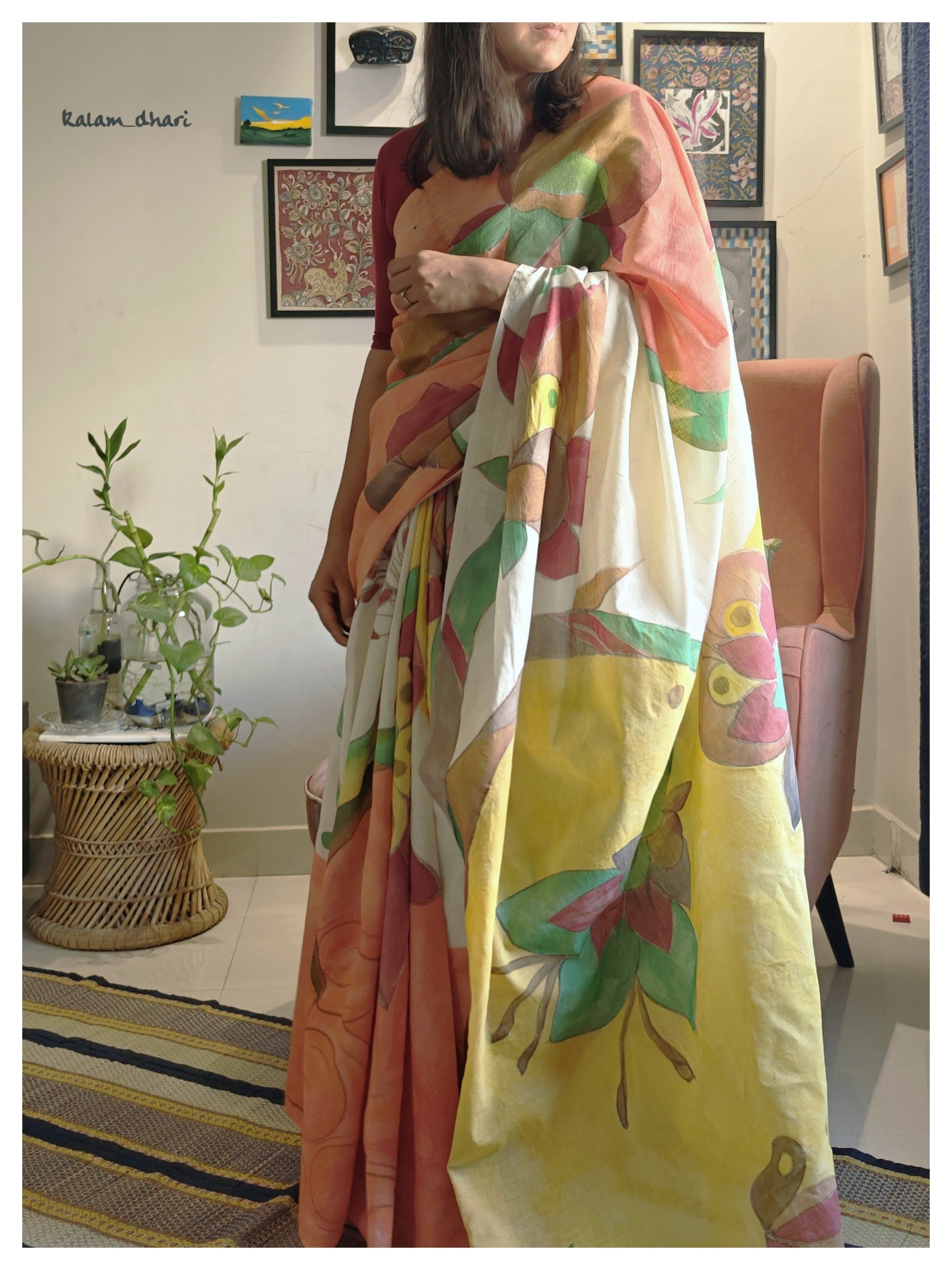 Vanya Painted Cotton Saree