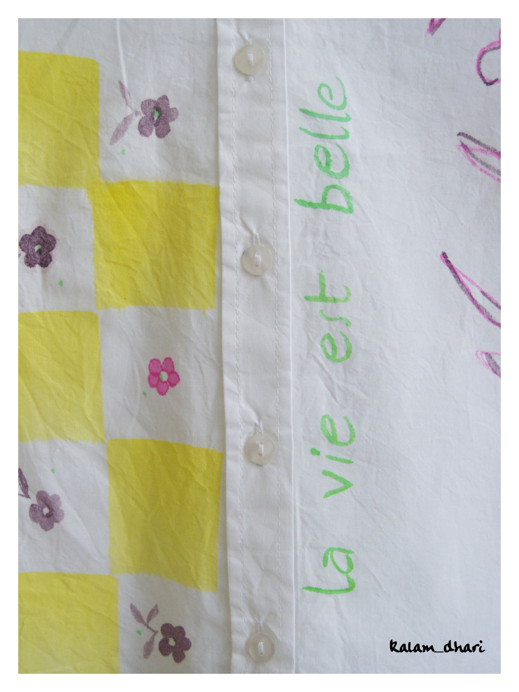 La Vie Est Belle Painted Oversized Shirt