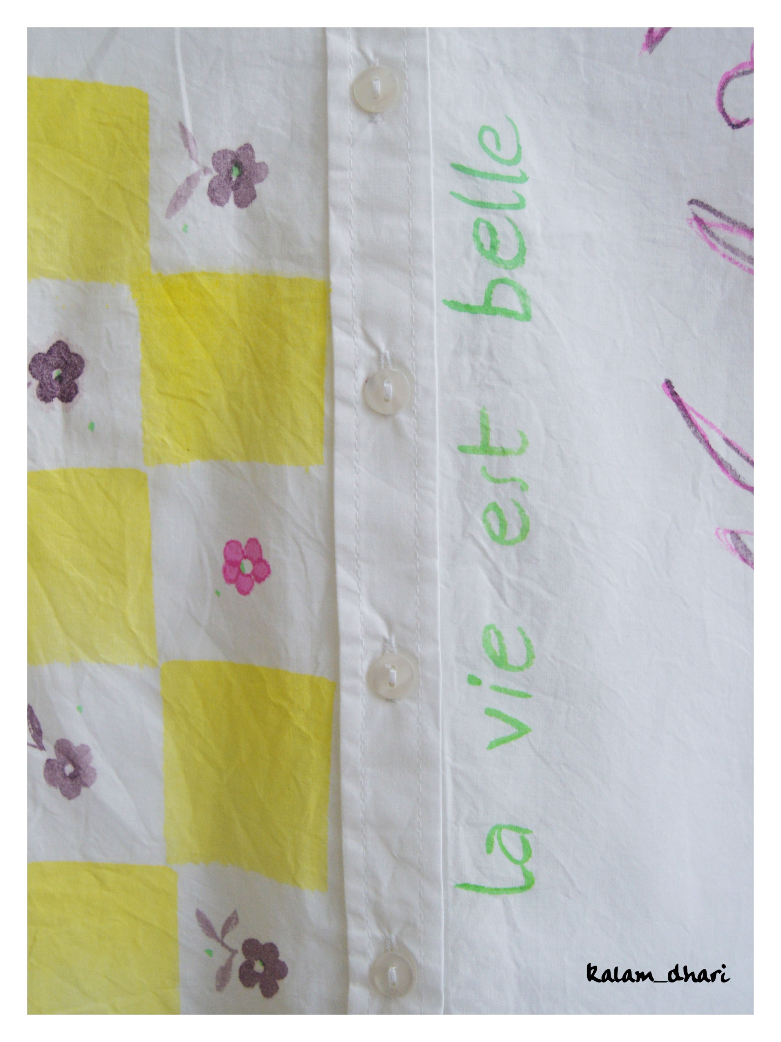 La Vie Est Belle Painted Oversized Shirt