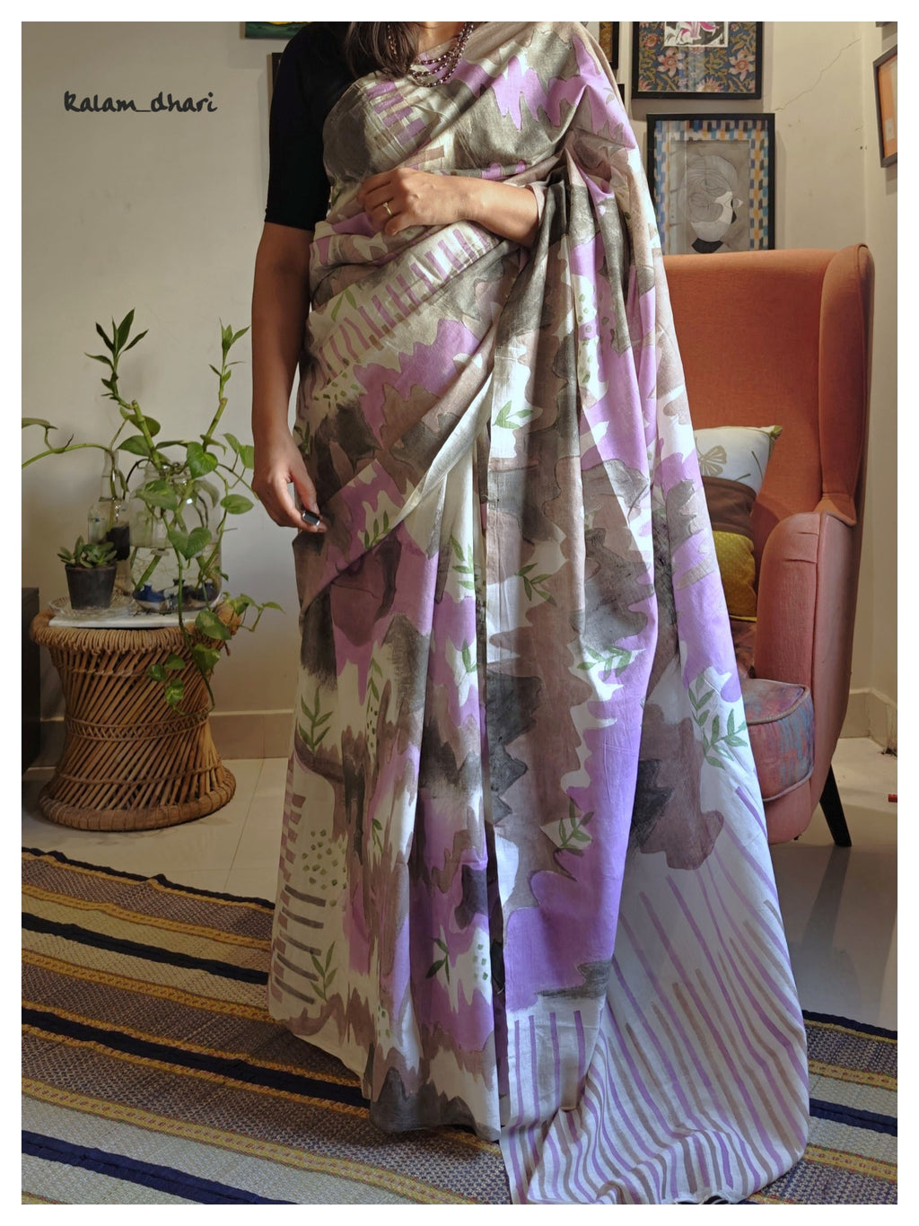 Chhaal Painted Cotton Saree
