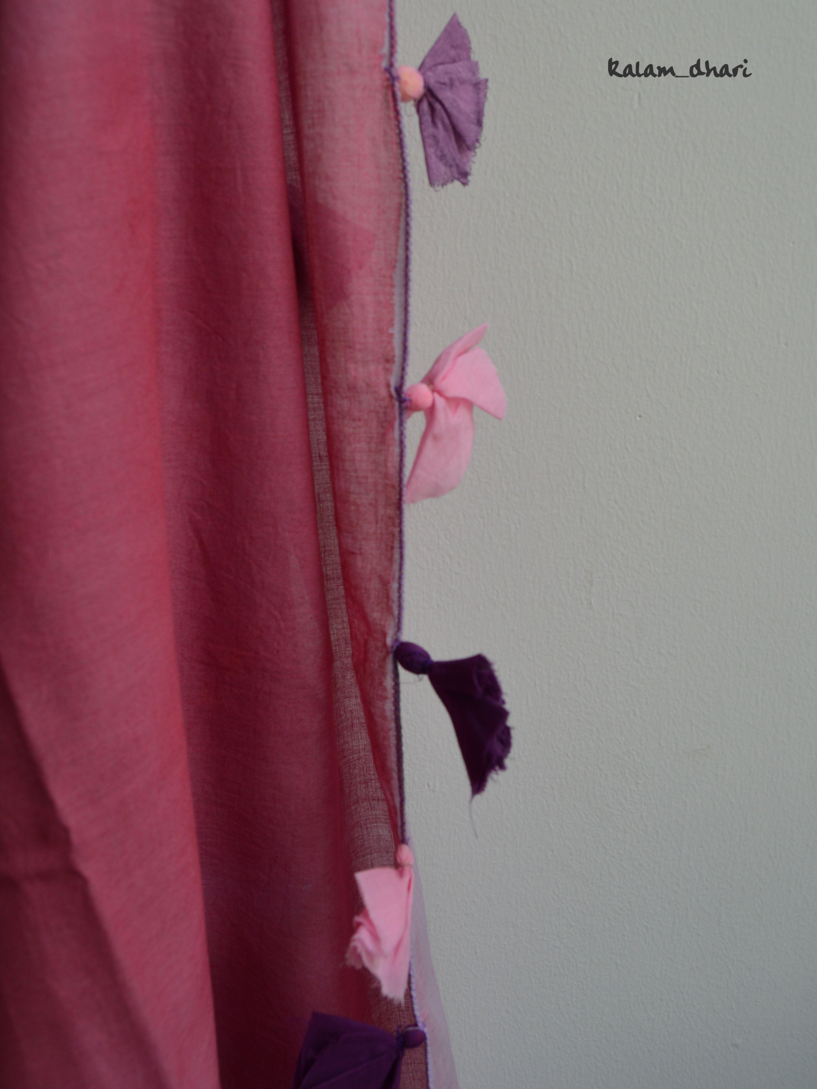 Hearts Painted Mul Cotton Saree