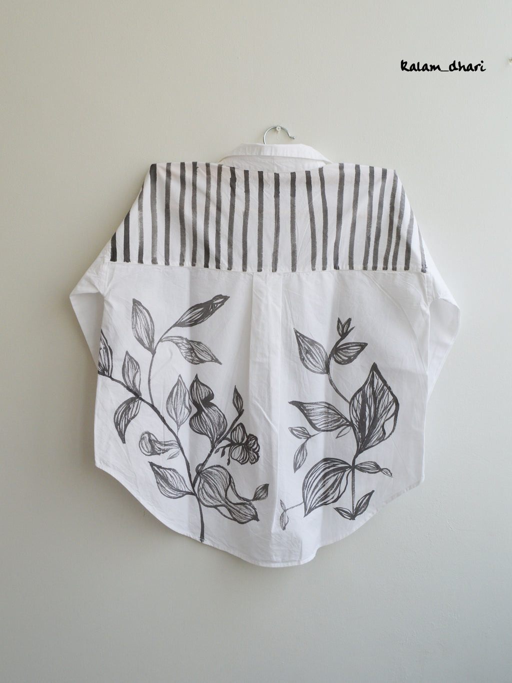 Wilted Florals Painted Oversized Shirt