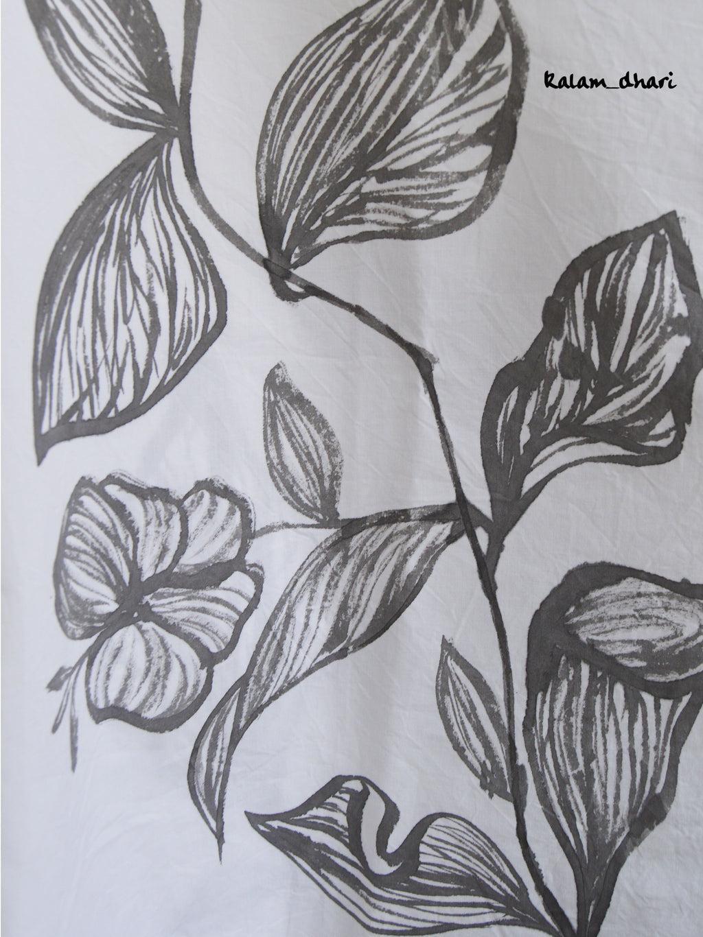 Wilted Florals Painted Oversized Shirt