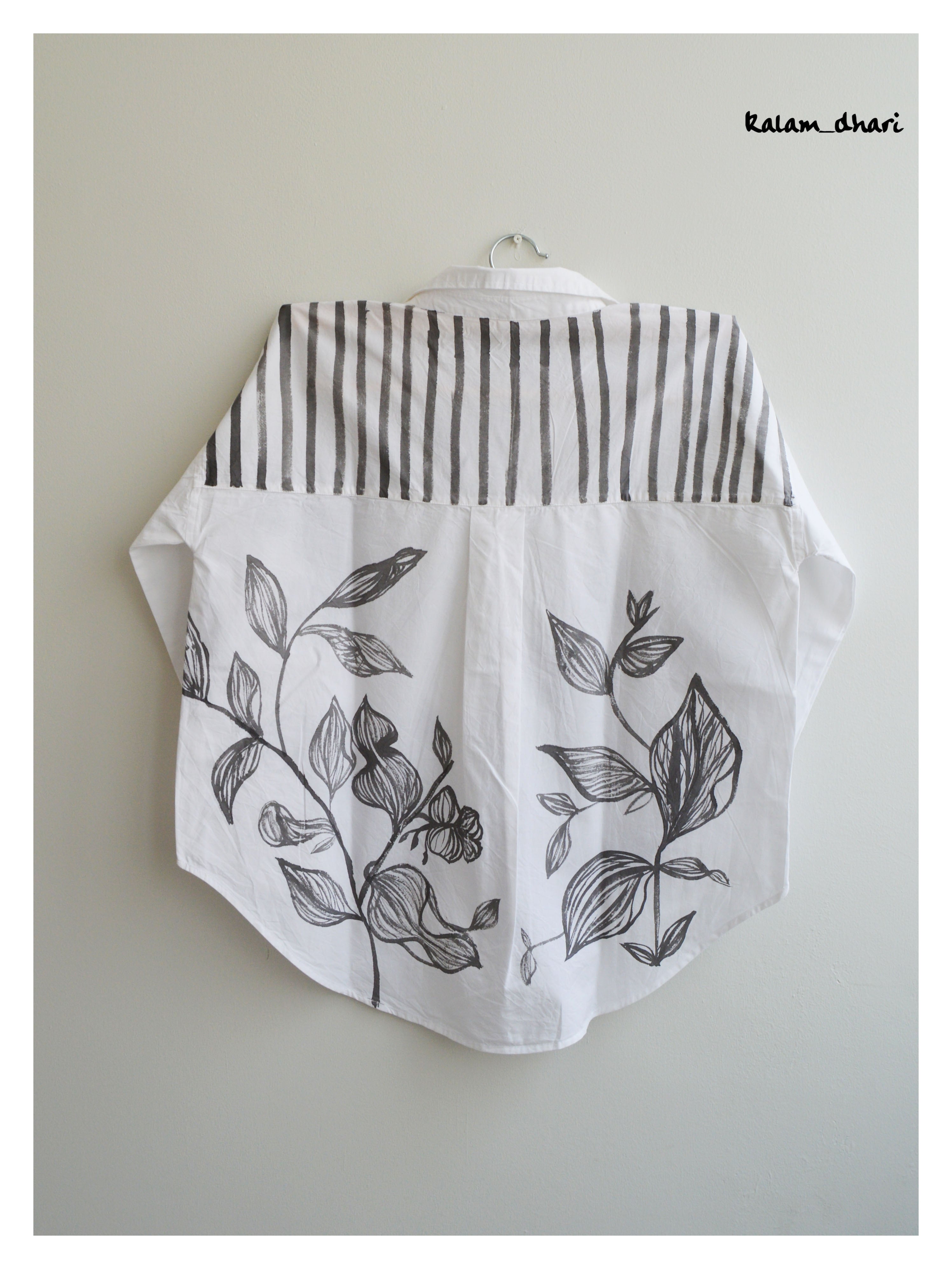 Wilted Florals Painted Oversized Shirt