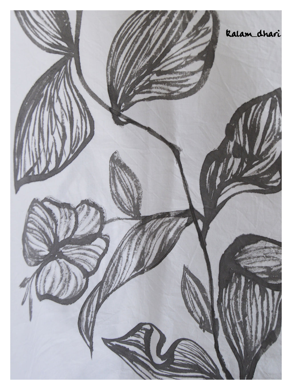 Wilted Florals Painted Oversized Shirt